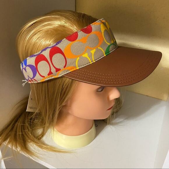 Coach Signature Rainbow Tennis Hat